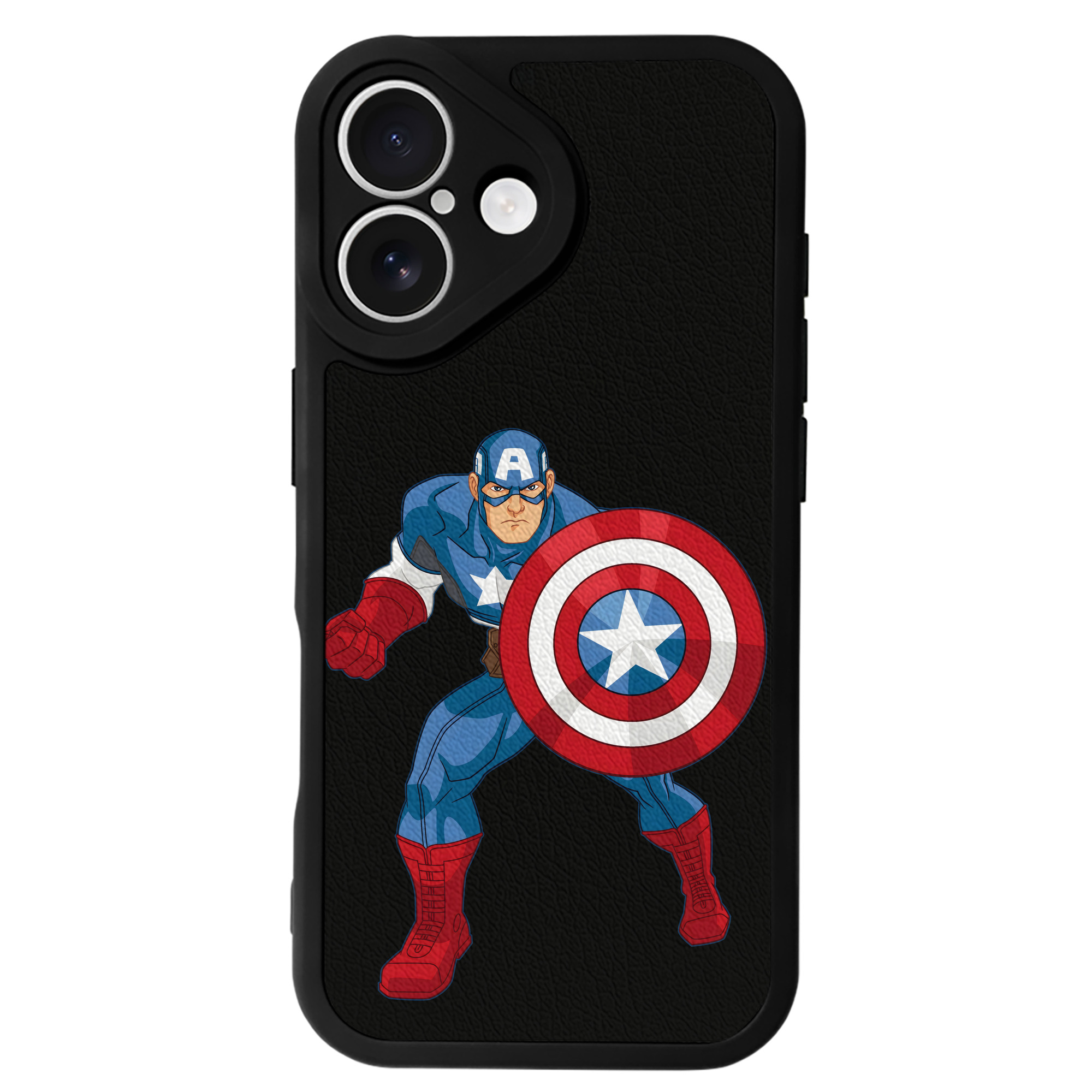 （画像用） アベンジャーズ The Avengers 【iPhone 16シリーズ対応】シリコンスマホケース（レザー調） 材質：シリコン